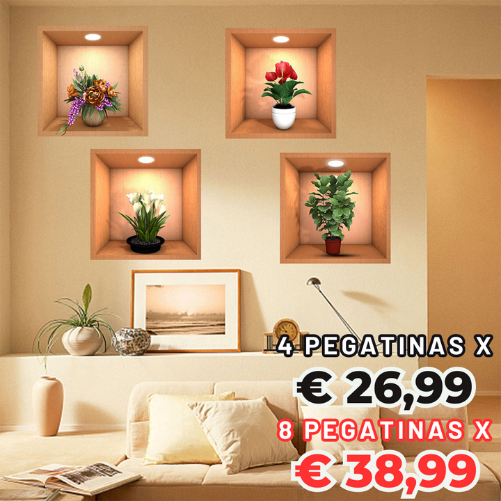 Decora Fácilmente con Pegatinas 3D Naturales