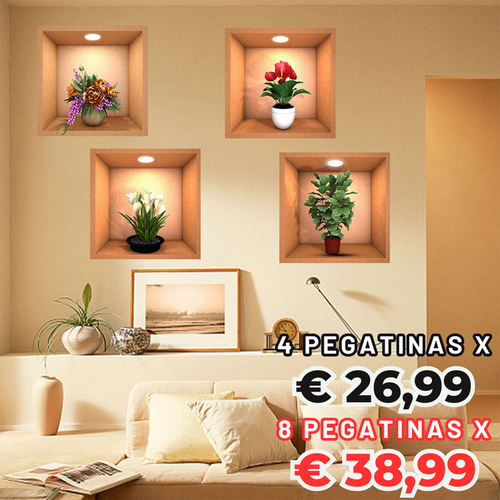 Decora Fácilmente con Pegatinas 3D Naturales